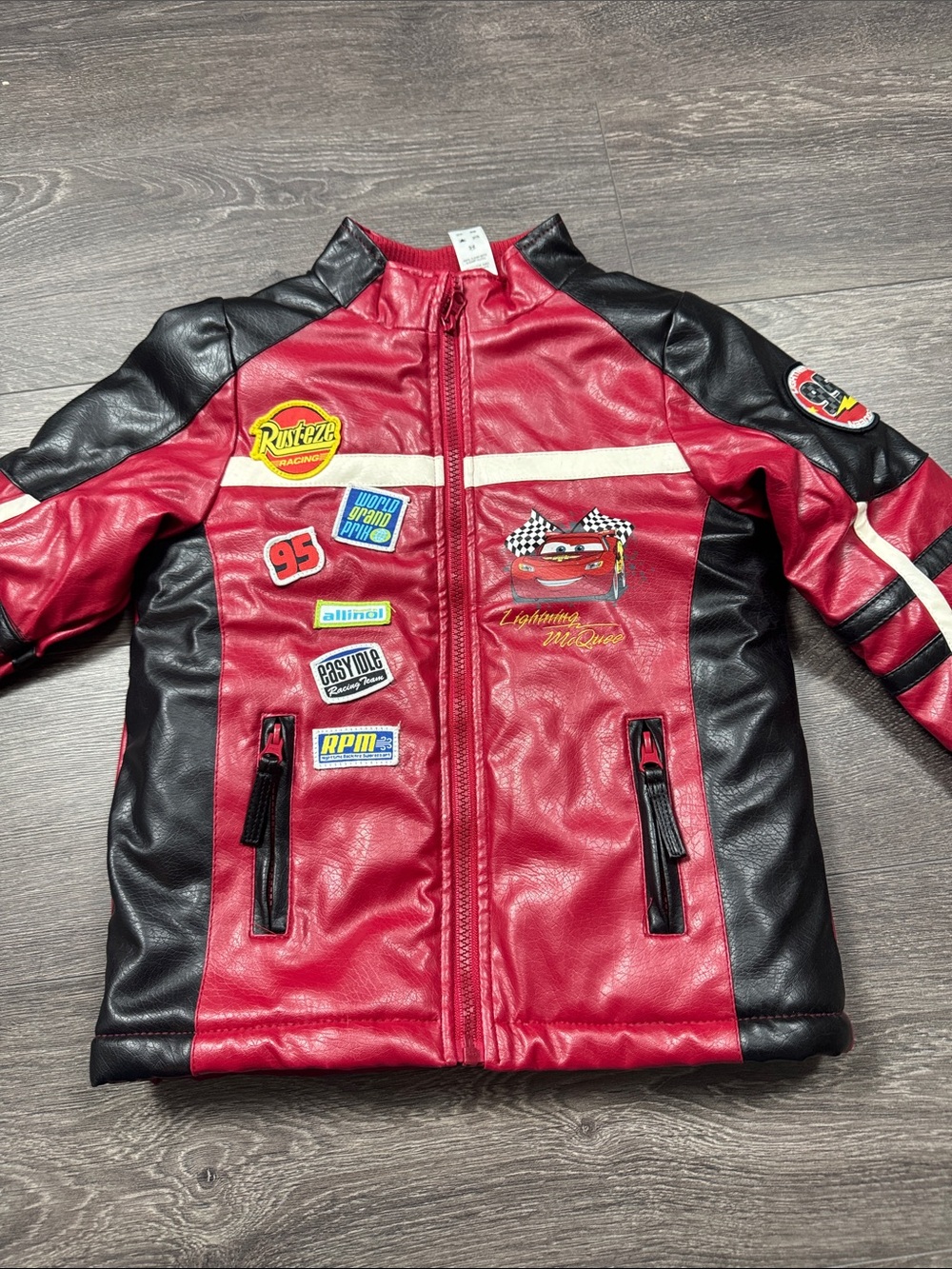 Disney Red and Black Lightning McQueen Racing Jacket